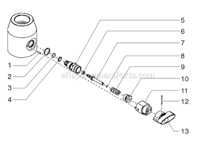 Page F Diagram and Parts List for GPX1250 0509005 SprayTECH Paint Sprayer