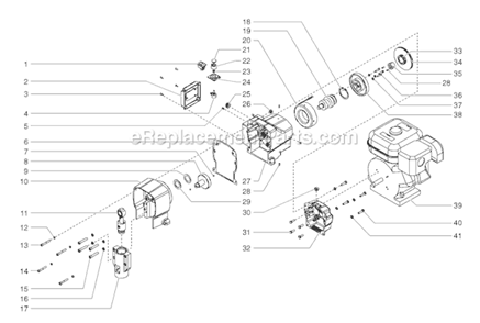 Page B Diagram and Parts List for GPX130 0509038 SprayTECH Paint Sprayer
