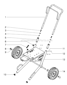 Page D Diagram and Parts List for GPX130 0509038 SprayTECH Paint Sprayer
