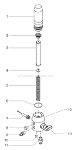 Page E Diagram and Parts List for GPX130 0509038 SprayTECH Paint Sprayer