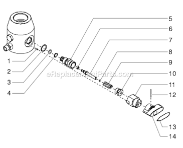 Page F Diagram and Parts List for GPX130 0509038 SprayTECH Paint Sprayer