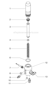 Page F Diagram and Parts List for LCX 0509040 SprayTECH Paint Sprayer