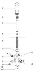 Page E Diagram and Parts List for GPX80 0509057 SprayTECH Paint Sprayer