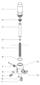 Page E Diagram and Parts List for GPX 0509058 SprayTECH Paint Sprayer