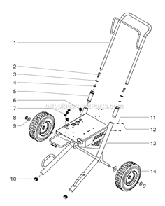 Page D Diagram and Parts List for GPX 0509059 SprayTECH Paint Sprayer