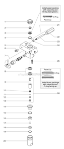 Page F Diagram and Parts List for EPX2155 0551010 SprayTECH Paint Sprayer