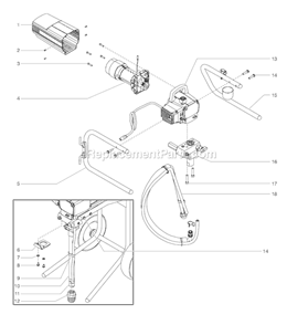 Page A Diagram and Parts List for EPX2155 0551012 SprayTECH Paint Sprayer