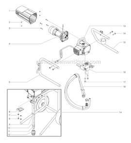 Page G Diagram and Parts List for EPX2155 0551012 SprayTECH Paint Sprayer