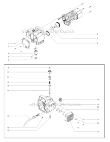 Page D Diagram and Parts List for EPX2255 0551060 SprayTECH Paint Sprayer