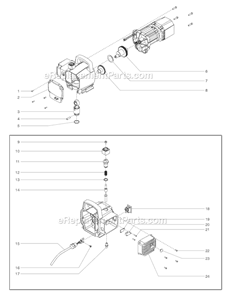 Page D Diagram and Parts List for EPX2255 0551070 SprayTECH Paint Sprayer