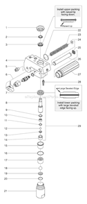Page F Diagram and Parts List for EPX2355 0551080 SprayTECH Paint Sprayer