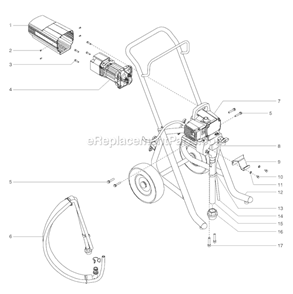 Page A Diagram and Parts List for EPX2355 0551090 SprayTECH Paint Sprayer