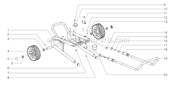 Page F Diagram and Parts List for EPX2355 0551090 SprayTECH Paint Sprayer