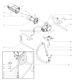 Page A Diagram and Parts List for EPX2155 0552004 SprayTECH Paint Sprayer