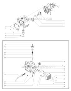 Page D Diagram and Parts List for EPX2155 0552004 SprayTECH Paint Sprayer