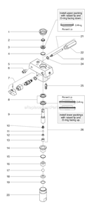 Page F Diagram and Parts List for EPX2155 0552004 SprayTECH Paint Sprayer