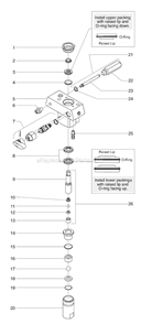 Part Location Diagram of 0551539 SprayTECH Lower Packing Assembly