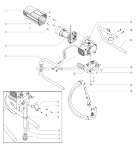 Page A Diagram and Parts List for EPX2255 0552009 SprayTECH Paint Sprayer