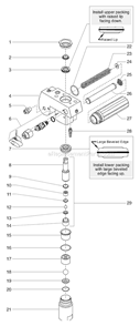 Page F Diagram and Parts List for EPX2355 0552061 SprayTECH Paint Sprayer
