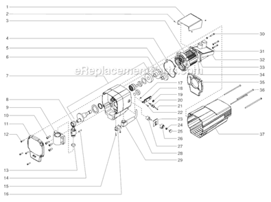 Page B Diagram and Parts List for EPX2555 0552082 SprayTECH Paint Sprayer