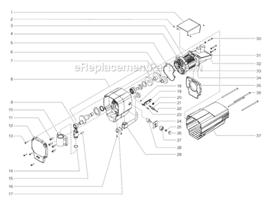 Page B Diagram and Parts List for EPX2555 0552095 SprayTECH Paint Sprayer