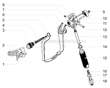 Part Location Diagram of 580-025 Wagner Sliding Pin