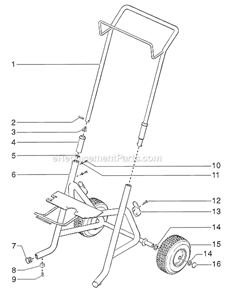 Cart Assembly Diagram and Parts List for EP2300SE 0294083 SprayTECH Paint Sprayer