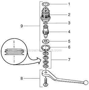 Part Location Diagram of 0294711 SprayTECH Handle, Dump Valve
