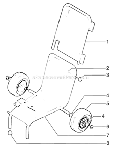 Lowboy Cart Assembly Diagram and Parts List for EP2300SE 0294084 SprayTECH Paint Sprayer