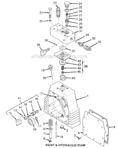 Paint_And_Hydraulic_Pump Diagram and Parts List for ST1000  SprayTECH Paint Sprayer