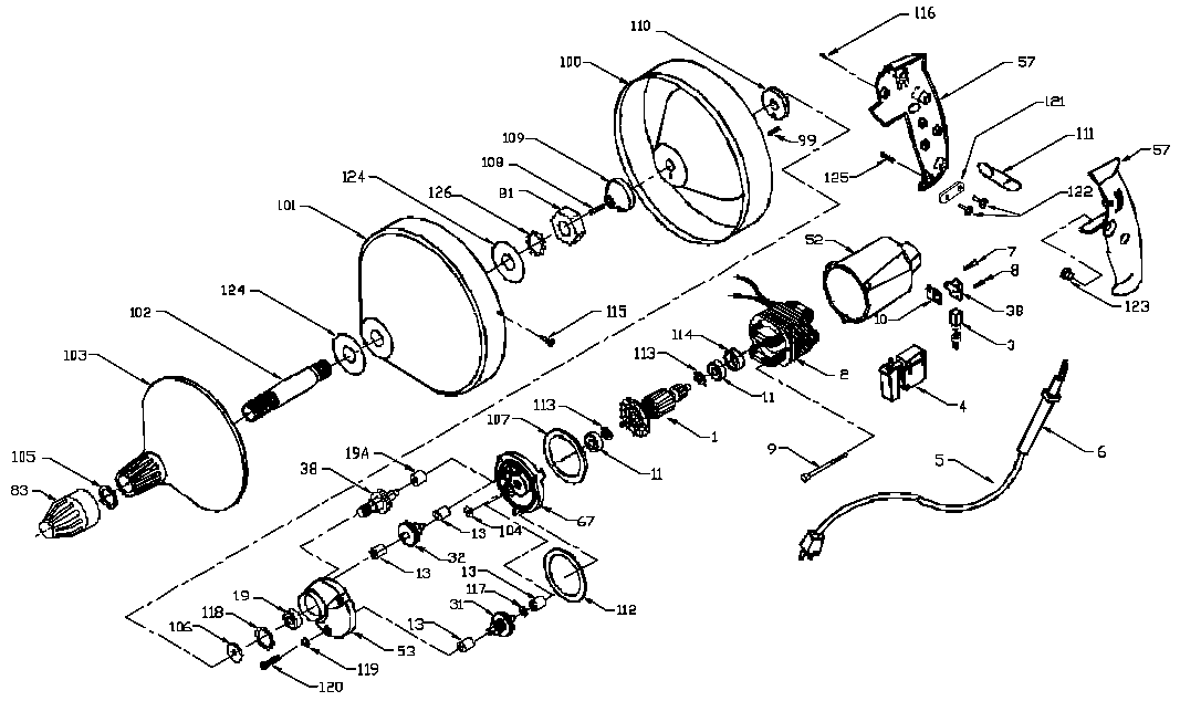 Default Diagram and Parts List for J-2623 Type 1 Stanley Miscellaneous