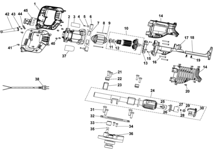Page A Diagram and Parts List for STEL365-B3 2 Stanley Reciprocating Saw
