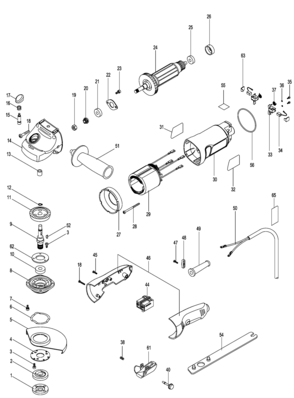 Page A Diagram and Parts List for STGS1011-BR 1 Stanley Grinder