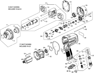 Default Diagram and Parts List for J150WP-TH Type 0 Stanley Impact Driver