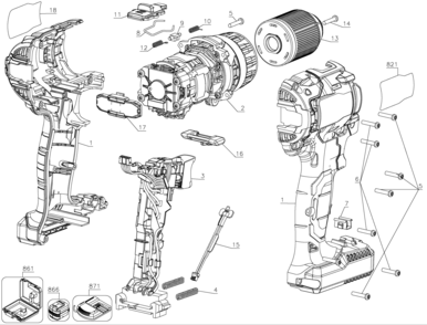 Part Location Diagram of 90629054-01 Stanley FWD/REV BUTTON