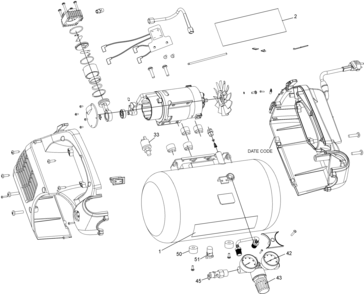 Page A Diagram and Parts List for STFP00020-WK 1 Stanley Compressor