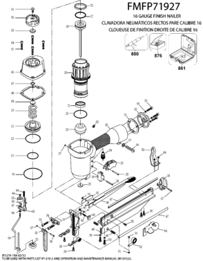 Default Diagram and Parts List for FMFP71927 Type 0 Stanley Nailer