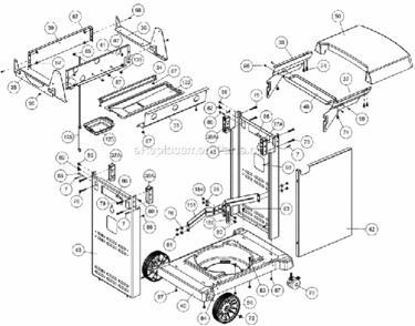 Page B Diagram and Parts List for 4411-54  Sterling Grill