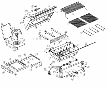 Page A Diagram and Parts List for 4964-67  Sterling Grill