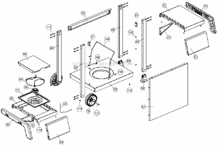 Page B Diagram and Parts List for 5122-67  Sterling Grill