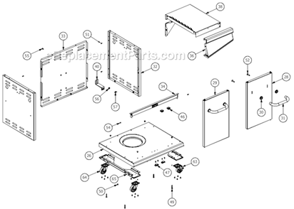 Page B Diagram and Parts List for 586164  Sterling Grill