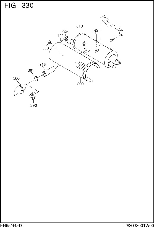 Intake,exhaust Group Diagram and Parts List for EH650DA2542 EH650 Subaru Engine