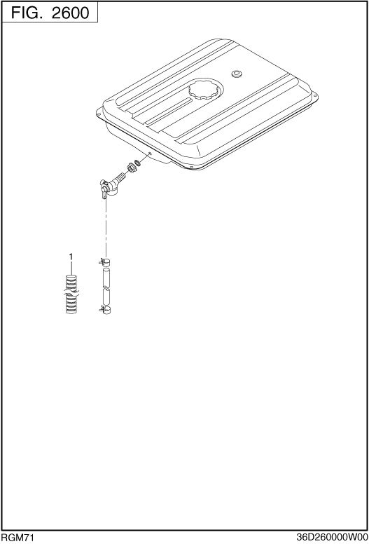 Fuel Lubricant Diagram and Parts List for RGM71016000 RGX7100 Subaru Generator