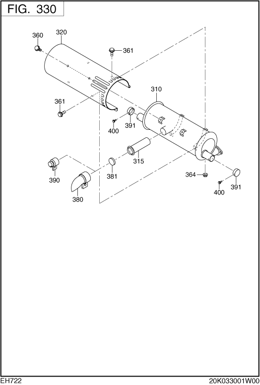 Intake,exhaust Group Diagram and Parts List for EH722DS0100 EH722 Subaru Engine
