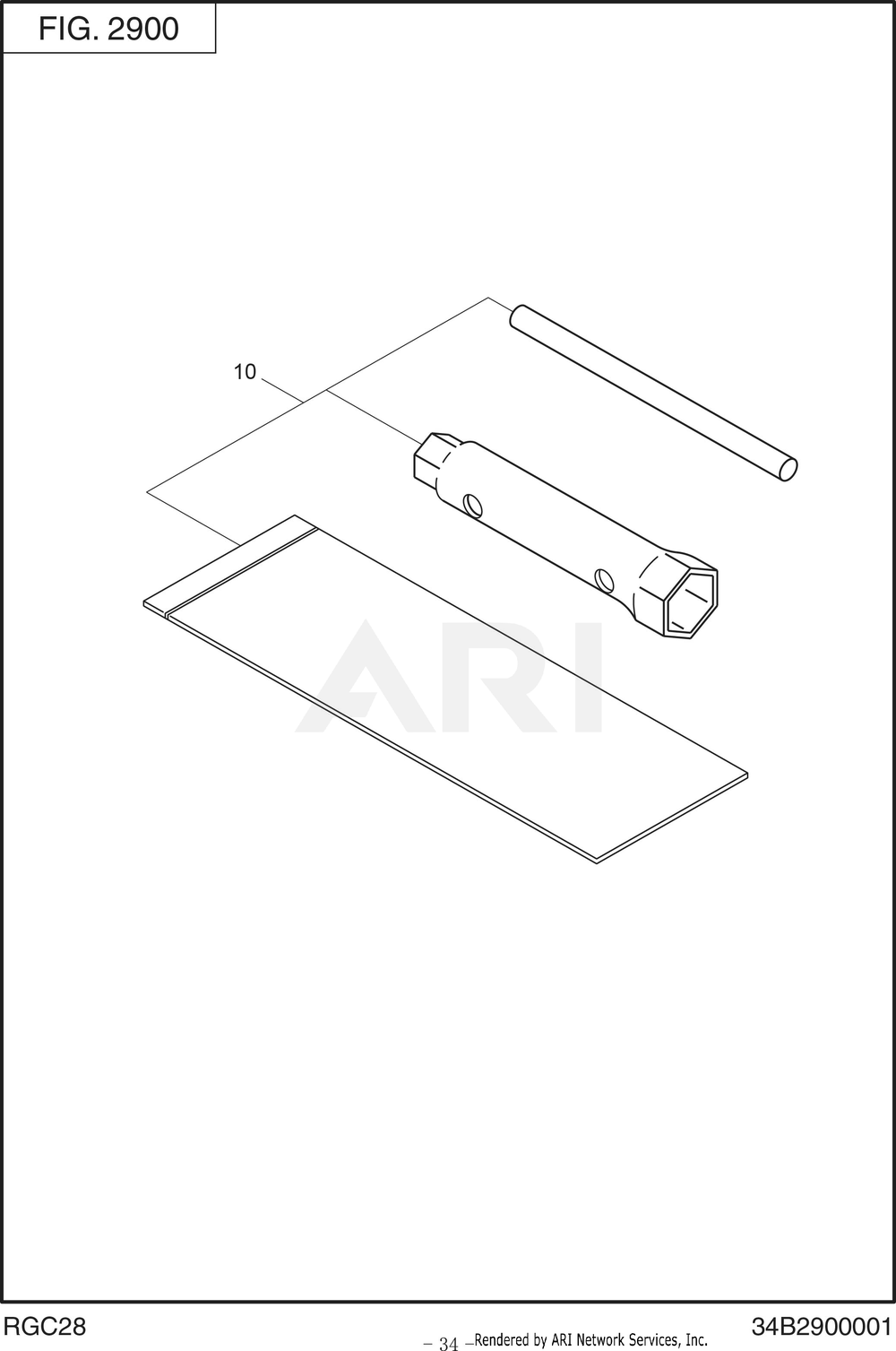 2900 Accessory Diagram and Parts List for RAS28017010  Subaru Generator