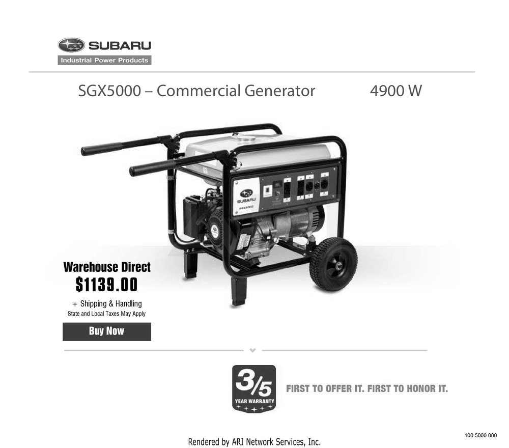 >click Here To Purchase Generator Sgx5000 / Rgh50053000 Diagram and Parts List for SGX5000  Subaru Generator