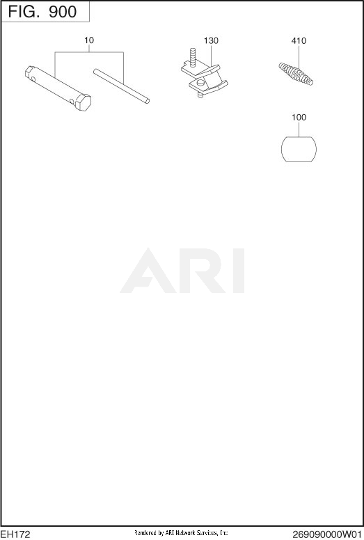 900 Accessory Diagram and Parts List for EH172YR0003  Subaru Engine
