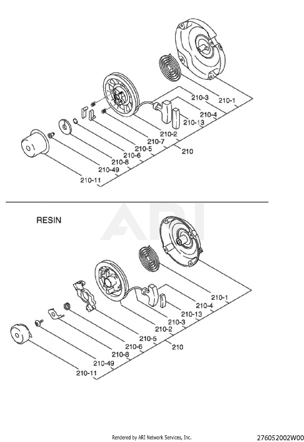 520 Cooling And Starting Diagram and Parts List for EX130D51014  Subaru Engine