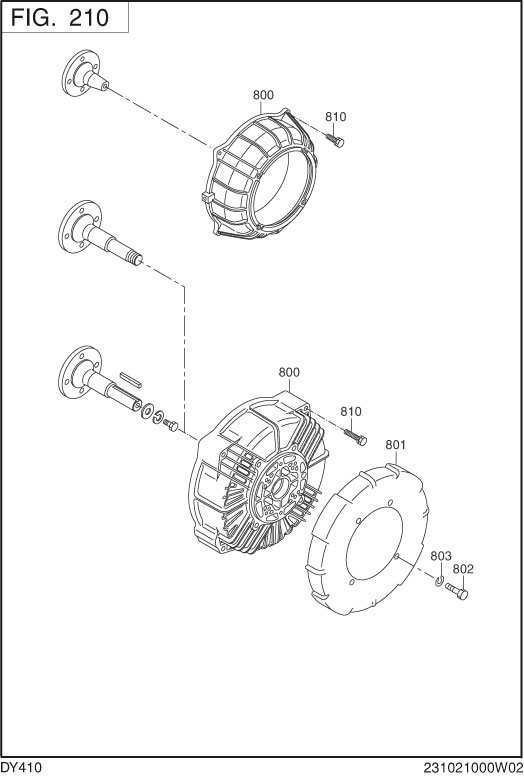 Crankshaft,piston Group Diagram and Parts List for DY410YD2600 DY410 Subaru Engine