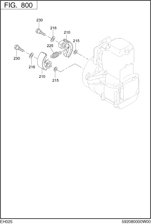 Clutch Diagram and Parts List for EH025AA1207 EH025 Subaru Engine